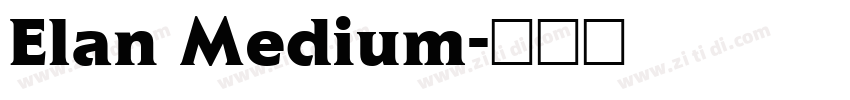 Elan Medium字体转换